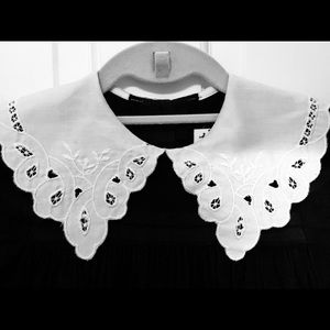 White Collared Plaid Flannel Dress; 100% Cotton